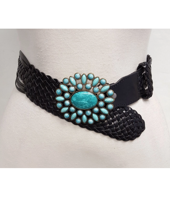 Axesoria West Hand Braided Leather Belt #12457