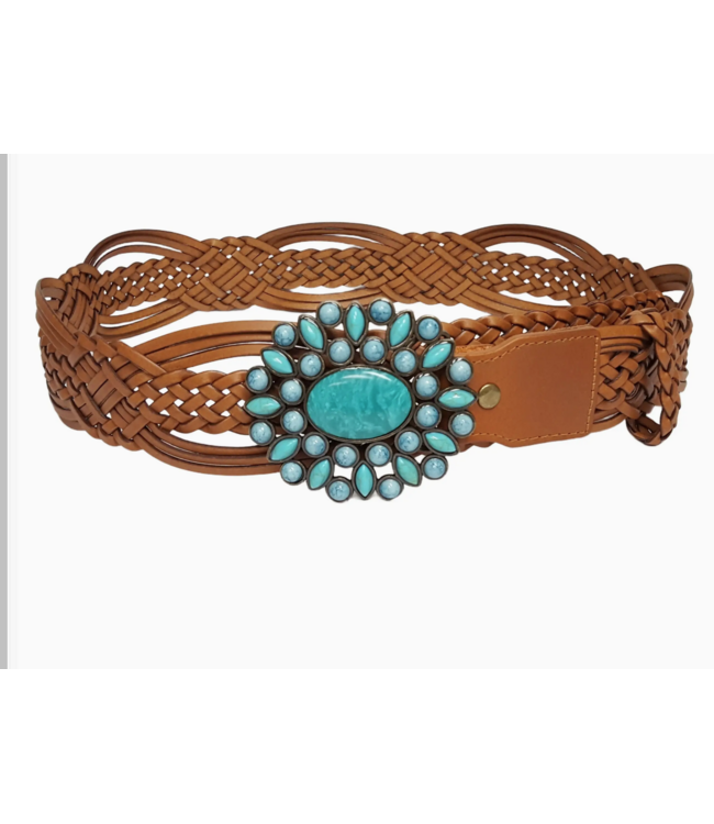 Axesoria West Hand Braided Leather Belt #12457