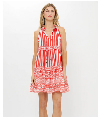 oliphant Oliphant Sleeveless Tiered Short Dress #1148