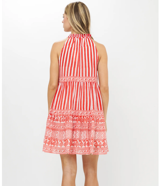 Oliphant Sleeveless Tiered Short Dress #1148