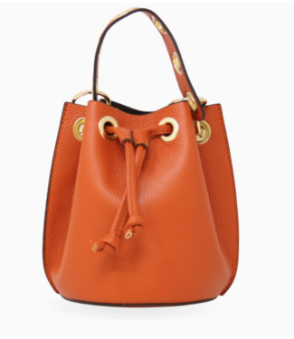 German Fuentes Genuine Italian Leather Bucket Bag