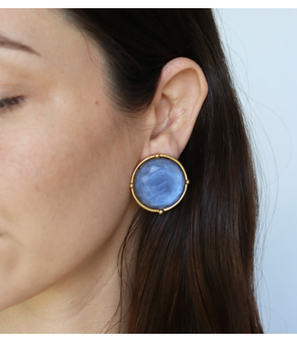 Karine Sultan Cabochon Clip-On Earrings #78075