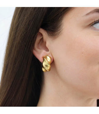 Karine Sultan Twisted Wave Clip-On Earrings #79008