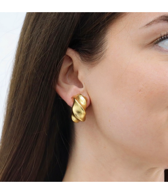 Karine Sultan Twisted Wave Clip-On Earrings #79008