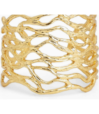 Karine Sultan Statement Openwork Cuff Bracelet #56005