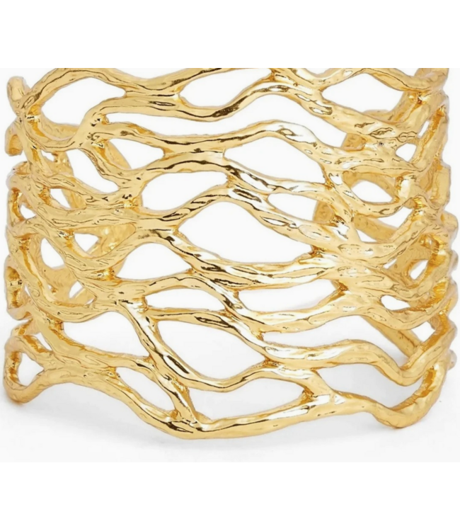 Karine Sultan Statement Openwork Cuff Bracelet #56005