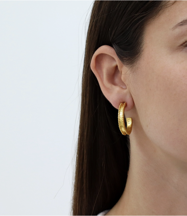Karine Sultan Dotty Hoop Earrings #78051