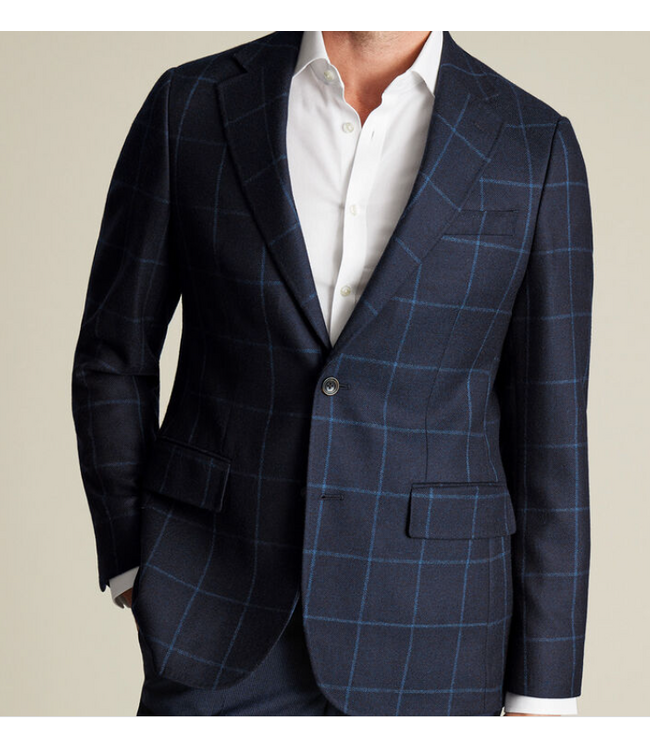 HSM- Chicago Fit Navy Windowpane Sport Coat Z870135H0125