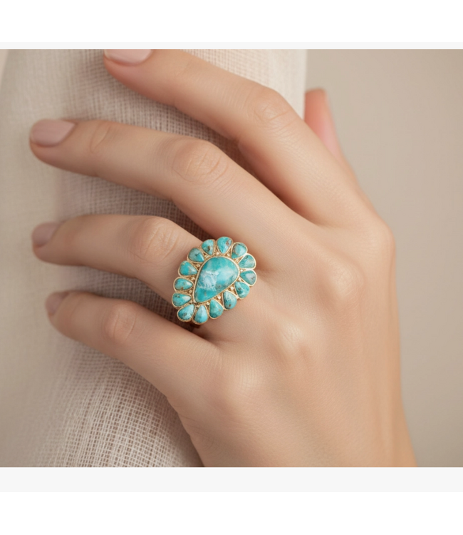 Barse Jewelry Golden Statement Ring # DURGR01T016B