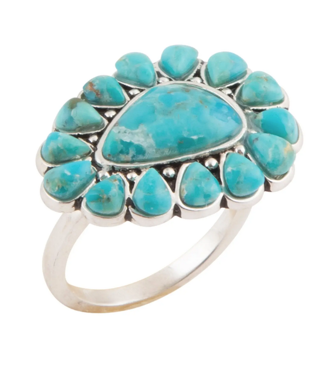 Barse Jewelry Multi Stone Silver Ring #DURGR01T017P