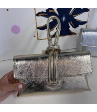 Jijou Capri Jijou Capri Betty Italian Metallic Leather Crossbody Bag