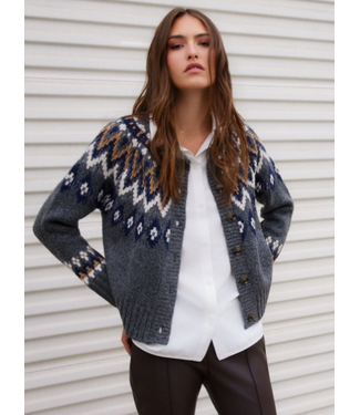 Fifteen Twenty Fifteen Twenty Mixed Media Cardigan 3F89484