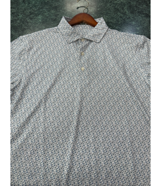 Gen Teal Forestfall Printed Performance Polo