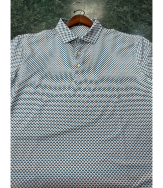 Gen Teal Agave Printed Performance Polo