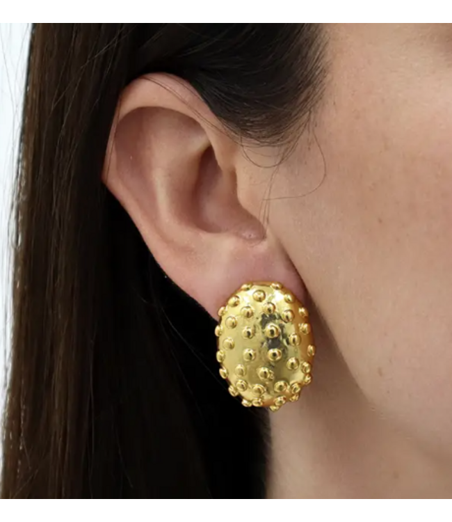 Karine Sultan-Lady Bug Clip Earrings-#78019