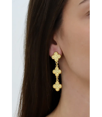 Karine Sultan-Molten Clover Drop Earring-#78065