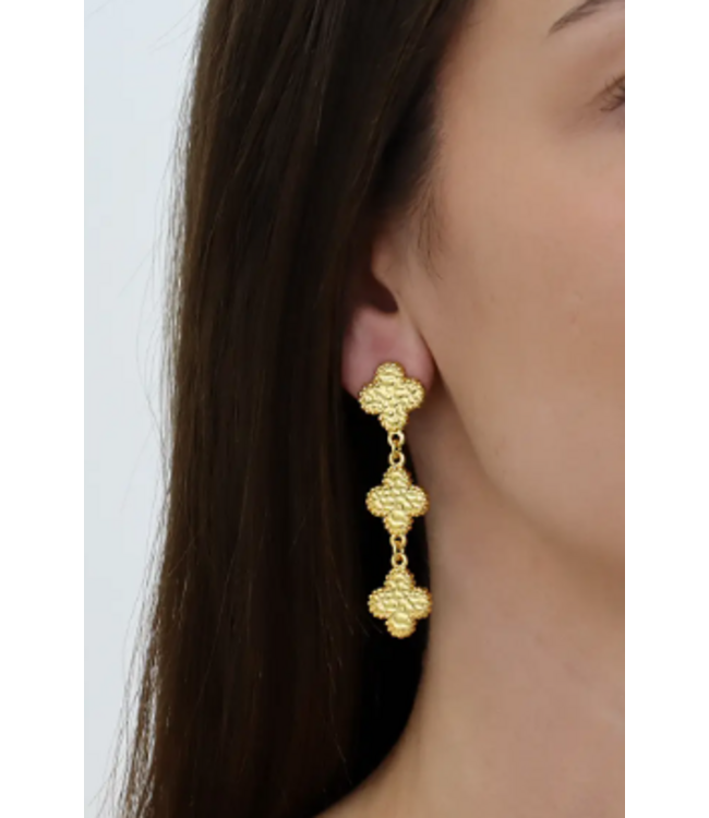 Karine Sultan-Molten Clover Drop Earring-#78065