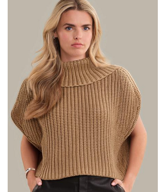 525 America-Cate Sleeveless Turtleneck Sweater-#8748