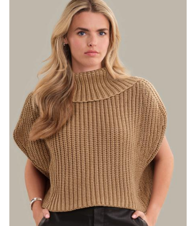525 America-Cate Sleeveless Turtleneck Sweater-#8748