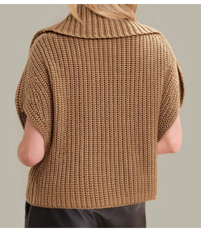 525 America-Cate Sleeveless Turtleneck Sweater-#8748