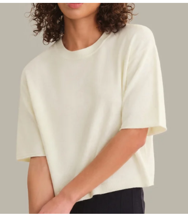 525 America=Colette Solid Crew Neck Boxy Tee-#51597