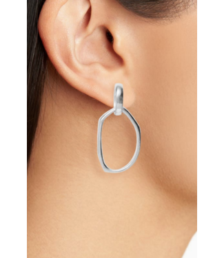 Karine Sultan Irregular Link Drop Earrings #53039