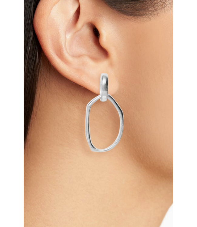 Karine Sultan Irregular Link Drop Earrings #53039