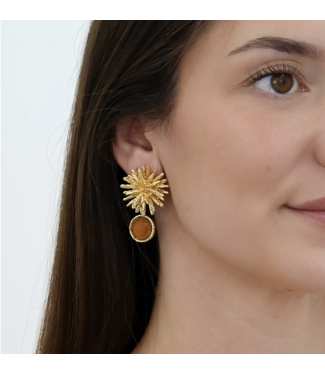 Karine Sultan Starburst Pendant Earrings #78100