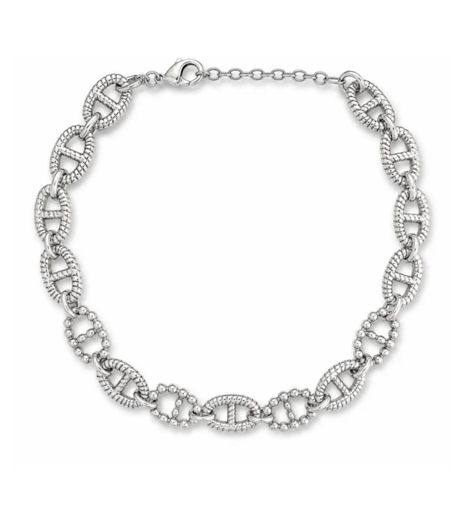 Karine Sultan Sculpted Link Necklace #67088