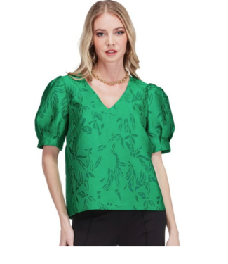 Jade 79G5094 Vneck Puff Sleeve Top