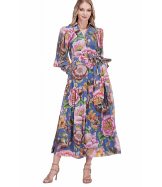 jade Jade 79G8114 Split Neck Tiered Maxi