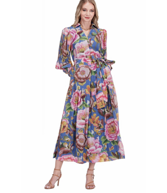 Jade 79G8114 Split Neck Tiered Maxi