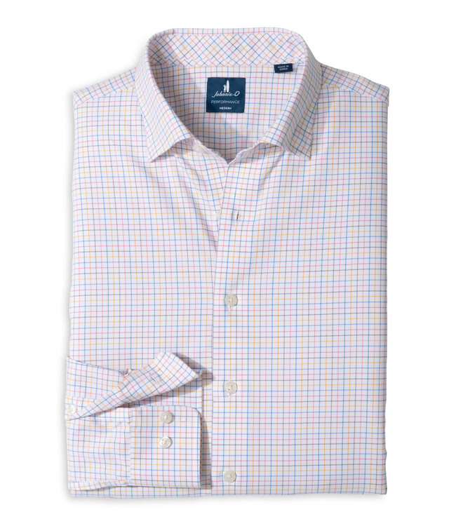 Everyday Performance Button Down Shirt - Bluffton Pink Pane