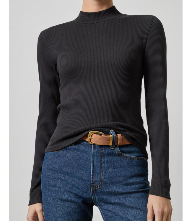 Lilla P Ribbed Long Sleeve Mock #PA3513