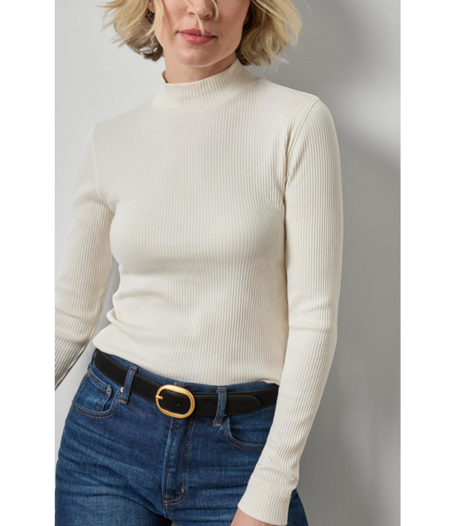Lilla P Ribbed Long Sleeve Mock #PA3513