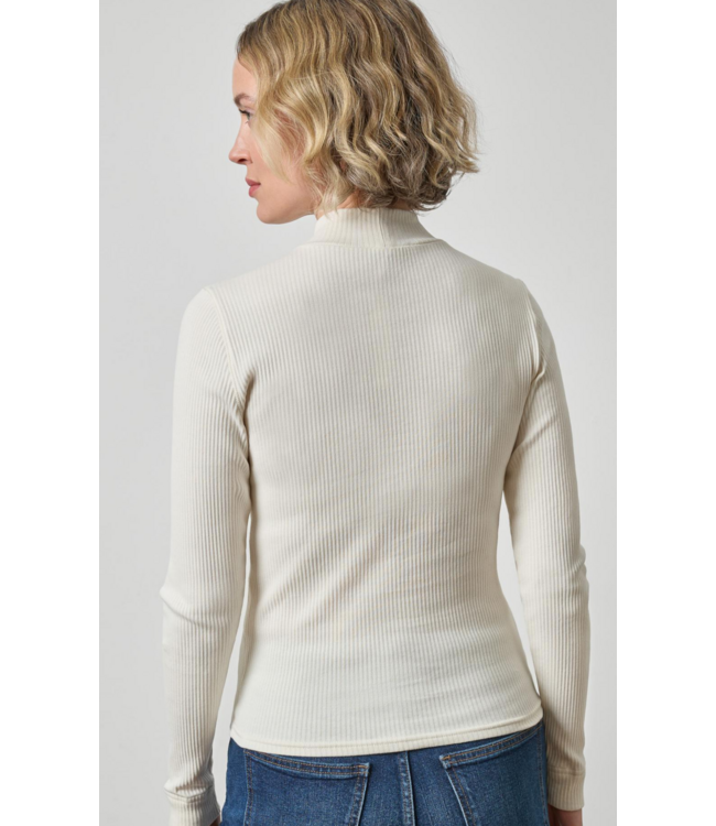 Lilla P Ribbed Long Sleeve Mock #PA3513