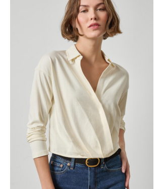 lilla p Lilla P Faux Wrap Collared Top #3535