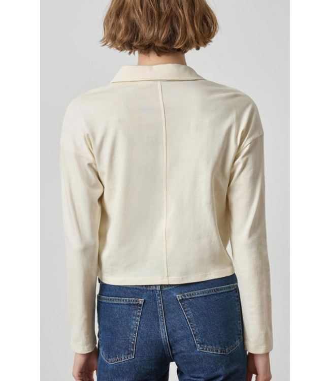 Lilla P Faux Wrap Collared Top #3535