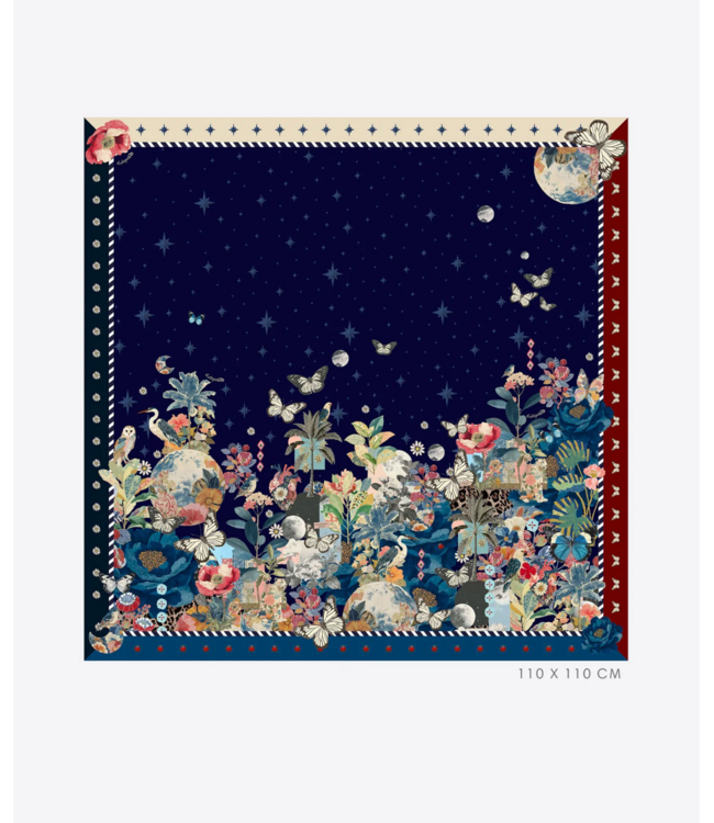 Vilagallo Silk Collage Scarf #34195