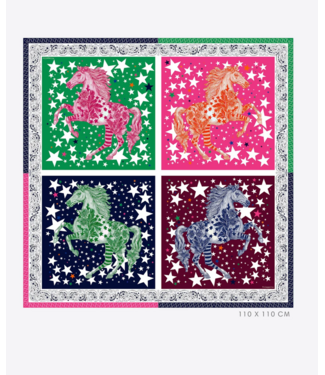Vilagallo Vilagallo Pop Art Horse Scarf #34197