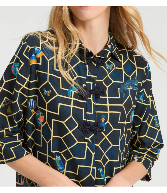 Vilagallo Geometric Shirt Dress #34207