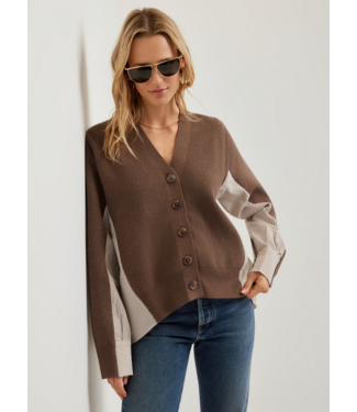 Fifteen Twenty Fifteen Twenty Celine Mixed Media Cardigan #89353