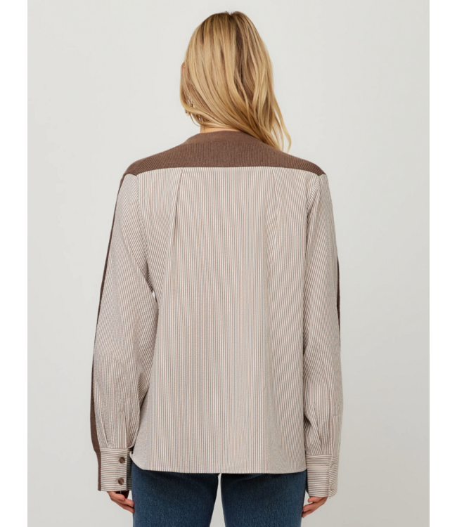 Fifteen Twenty Celine Mixed Media Cardigan #89353