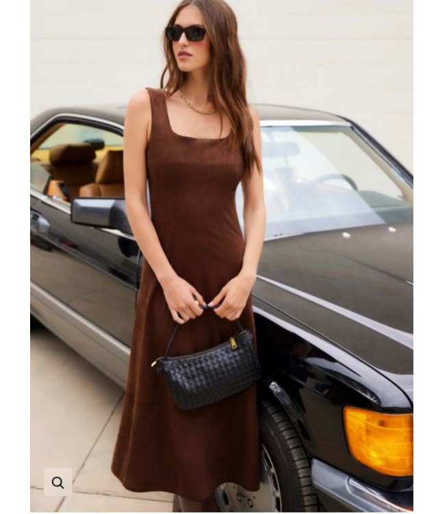 Fifteen Twenty Madalyn Faux Suede Dress-#3F72102