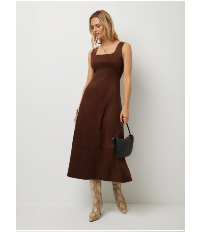 Fifteen Twenty Madalyn Faux Suede Dress-#3F72102