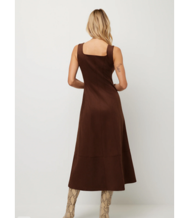 Fifteen Twenty Madalyn Faux Suede Dress-#3F72102