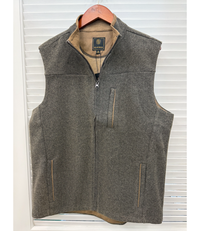 Melton Melange Sueded Trim  Vest