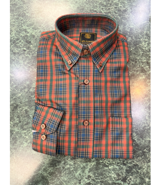 Burnt Sienna/Hunter Green Multi Plaid L/S Button Down Shirt