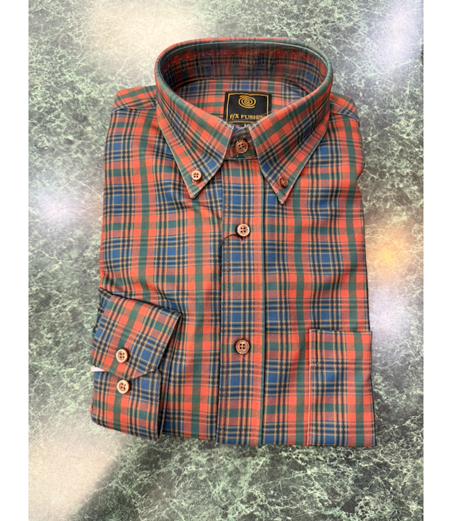 Burnt Sienna/Hunter Green Multi Plaid L/S Button Down Shirt