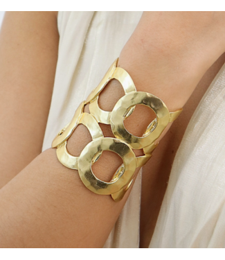 Karine Sultan Intertwined Rings Cuff Bracelet #75005